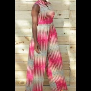 African Ankara Woman Jumpsuit Ace Kouture size L